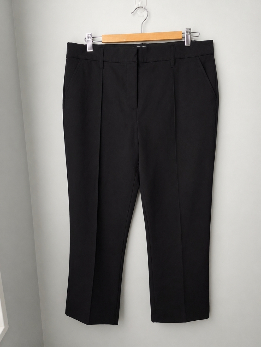 Cleo Petite Black Dress Pants Size 18 Straight Leg High Rise Work Career - Picture 2 of 13